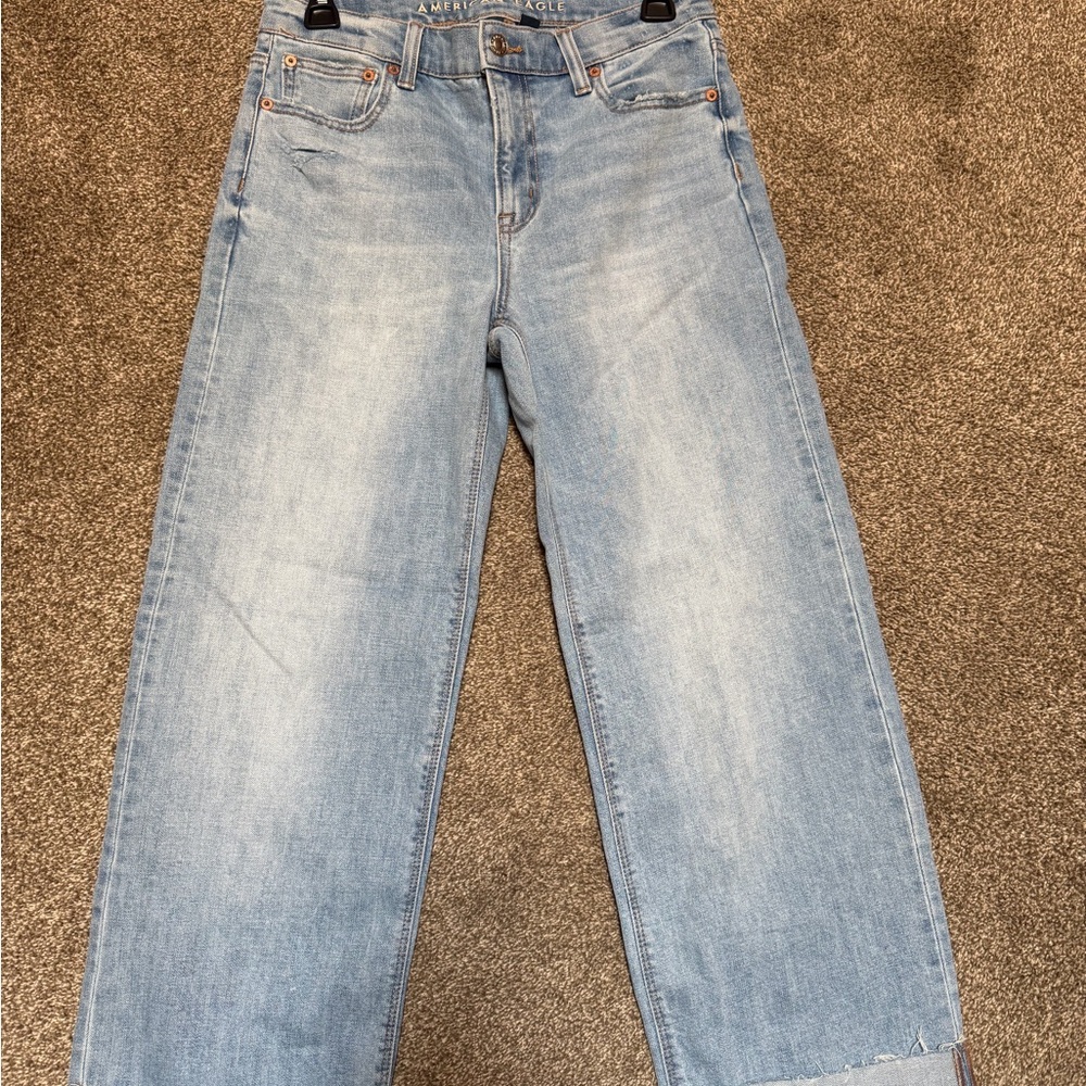 American Eagle Outfitters Light Blue Straight Leg Jeans